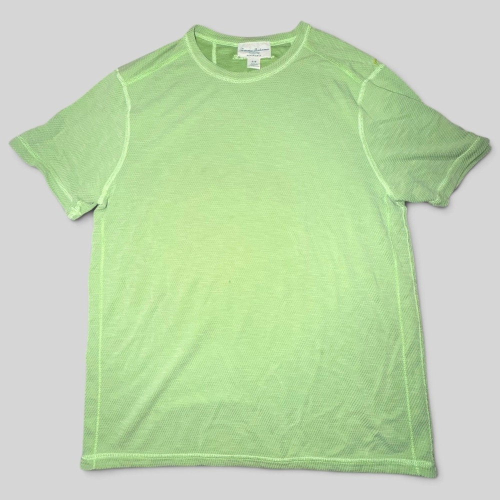 Tommy Bahama Reversible Short Sleeve Tee Lime Green Mens Small T-Shirt